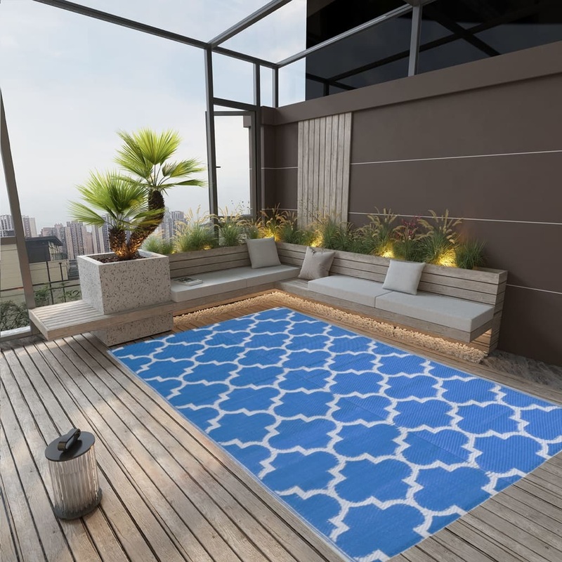 Berkfield Outdoor Rug Blue 190×290 cm PP