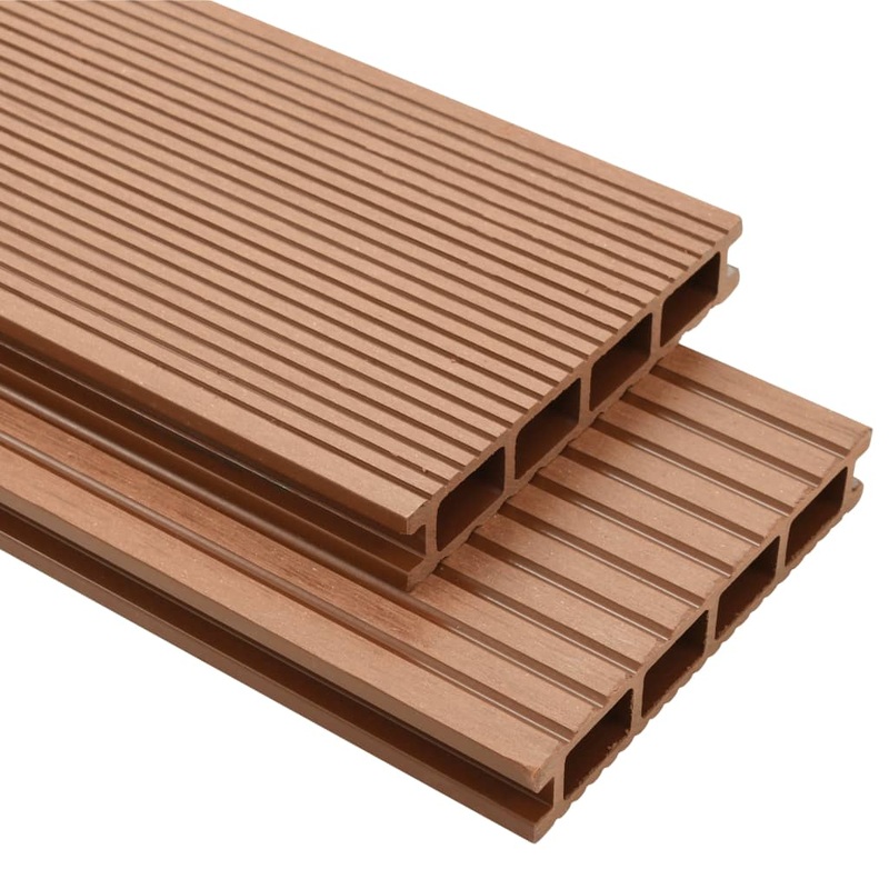 Berkfield WPC Decking Boards with Accessories 40 m_ 2.2 m Brown