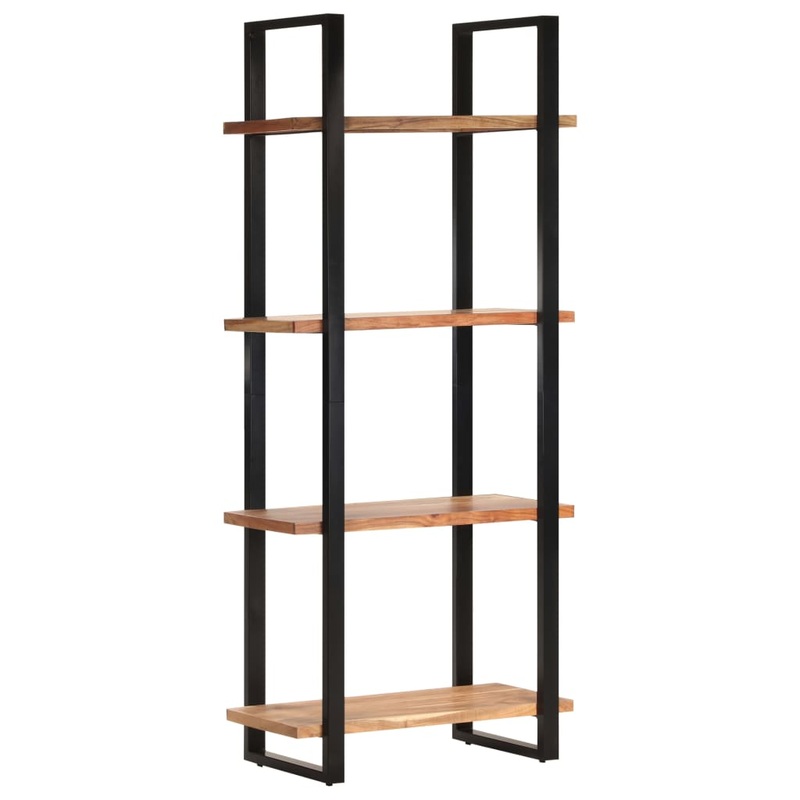 Berkfield 4-Tier Bookcase 80x40x180 cm Solid Acacia Wood