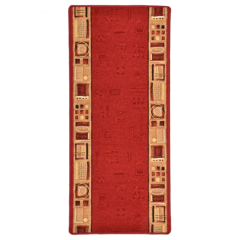 Berkfield Carpet Runner Gel Backing Red 67×120 cm