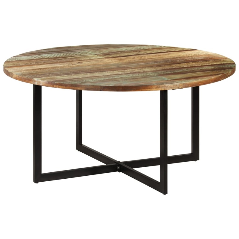 Berkfield Dining Table 150×75 cm Solid Wood Reclaimed