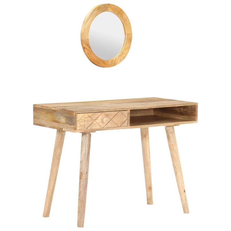 Berkfield Dressing Table 100x50x76 cm Solid Mango Wood