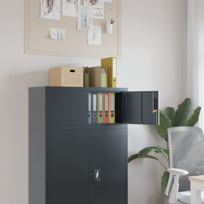 Berkfield File Cabinet Anthracite 90x40x40 cm Steel