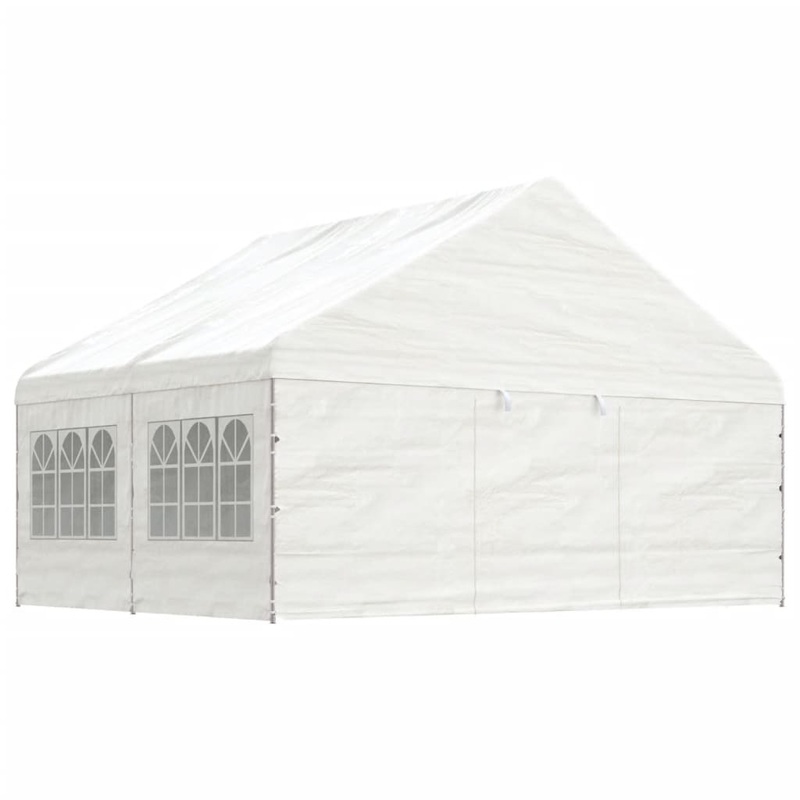 Berkfield Gazebo with Roof White 4.46×5.88×3.75 m Polyethylene