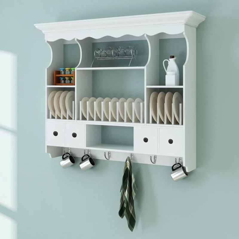 Berkfield Wooden Kitchen Wall Cabinet White