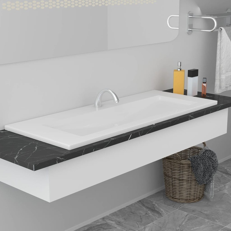Built-in Basin 101×39.5×18.5 cm Ceramic White