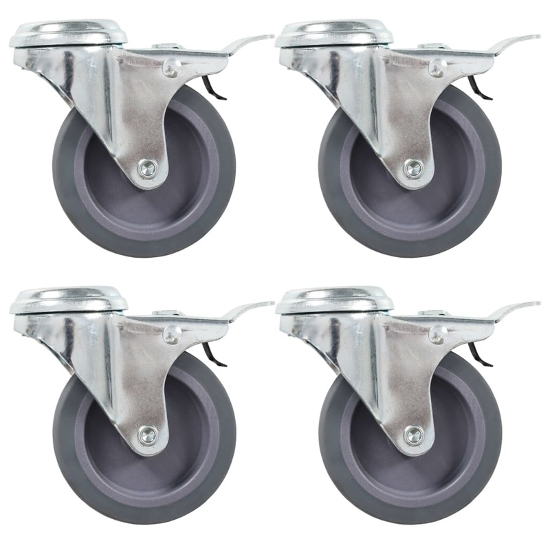 Berkfield 32 pcs Bolt Hole Swivel Casters 75 mm