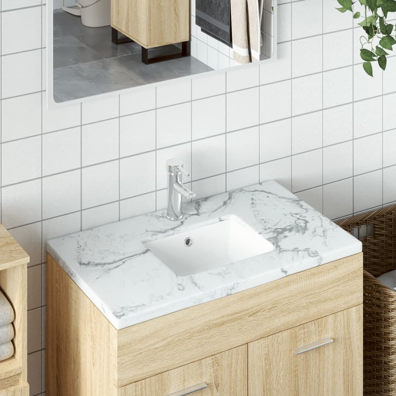 Berkfield Bathroom Sink White 36×31.5×16.5 cm Rectangular Ceramic