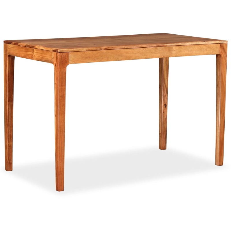 Berkfield Dining Table Solid Wood 118x60x76 cm