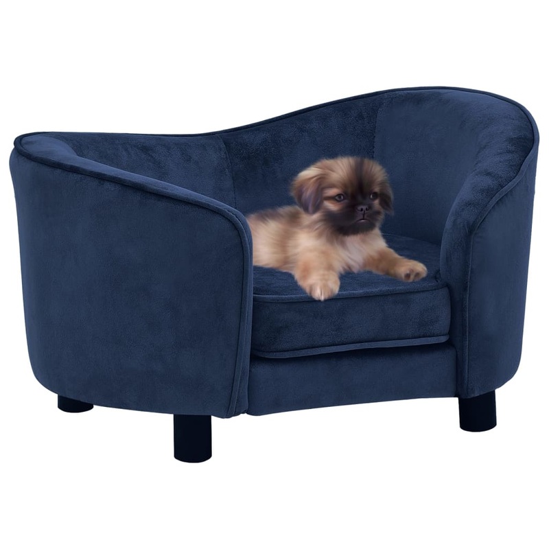Berkfield Dog Sofa Blue 69x49x40 cm Plush