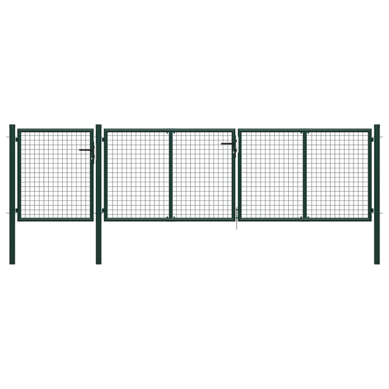 Berkfield Garden Gate Steel 400×100 cm Green