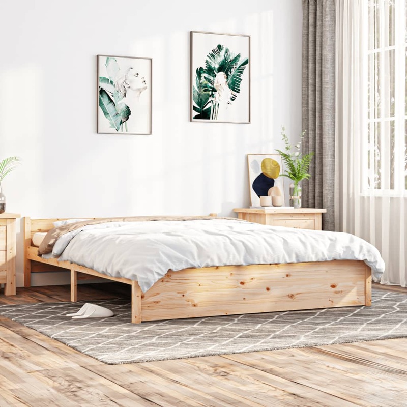 Berkfield Bed Frame 150×200 cm King Size Solid Wood