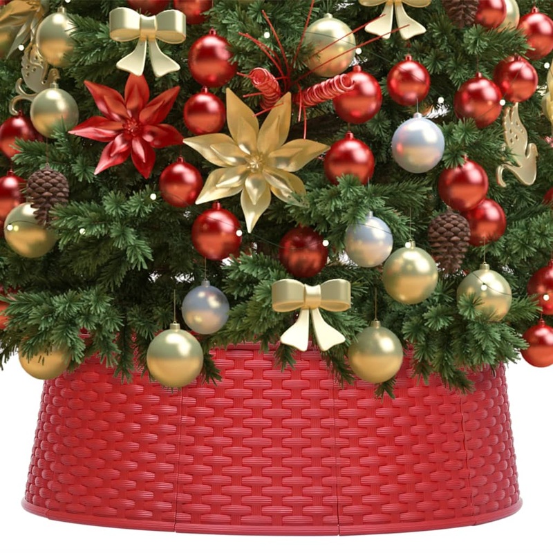 Berkfield Christmas Tree Skirt Red __65x19.5 cm