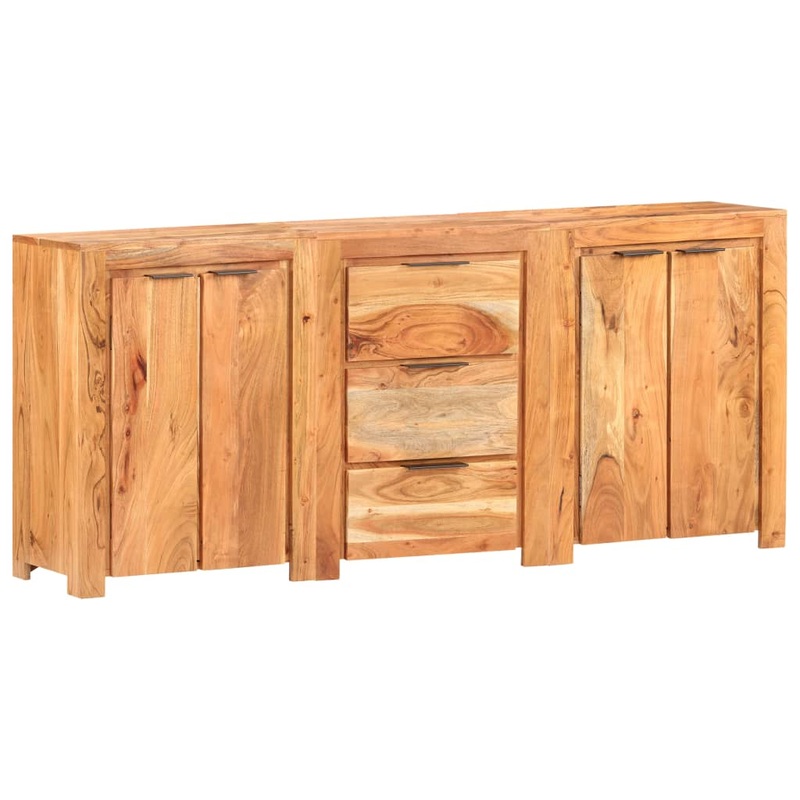 Berkfield Sideboard with 3 Drawers and 4 Doors Solid Acacia Wood