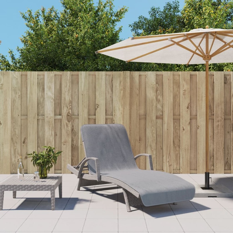 Berkfield Beach Towels 2 pcs Grey 75×200 cm Fabric 400 GSM