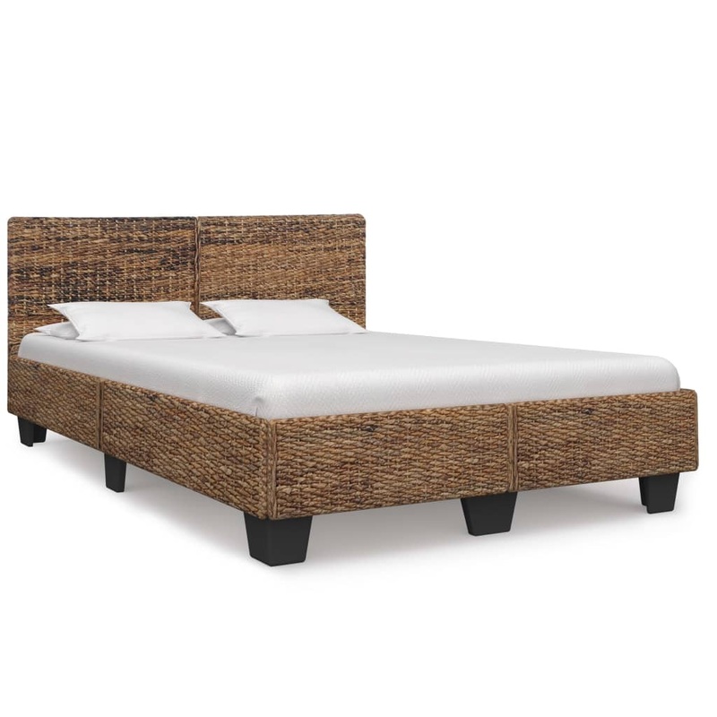 Berkfield Bed Frame Natural Rattan 140×200 cm