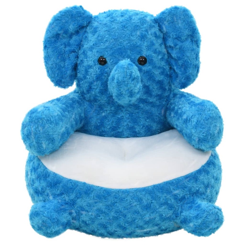 Berkfield Elephant Cuddly Toy Plush Blue