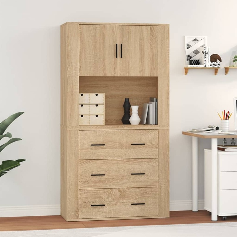 Berkfield Highboard Sonoma Oak Engineered Wood