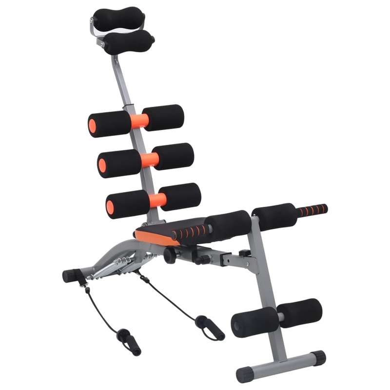 Berkfield L-shaped Abdominal Trainer with Elastic Strings