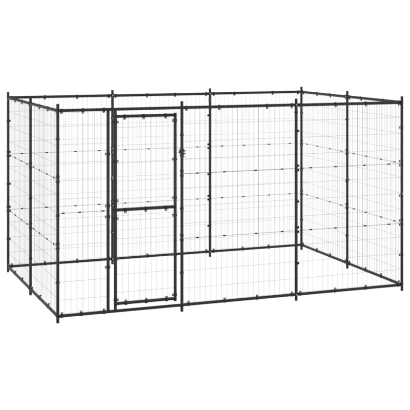 Berkfield Outdoor Dog Kennel Steel 7.26 m_