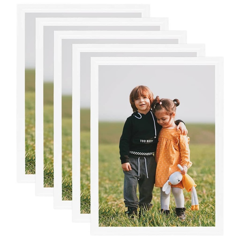 Berkfield Photo Frames Collage 5 pcs for Wall or Table White 50×70 cm MDF