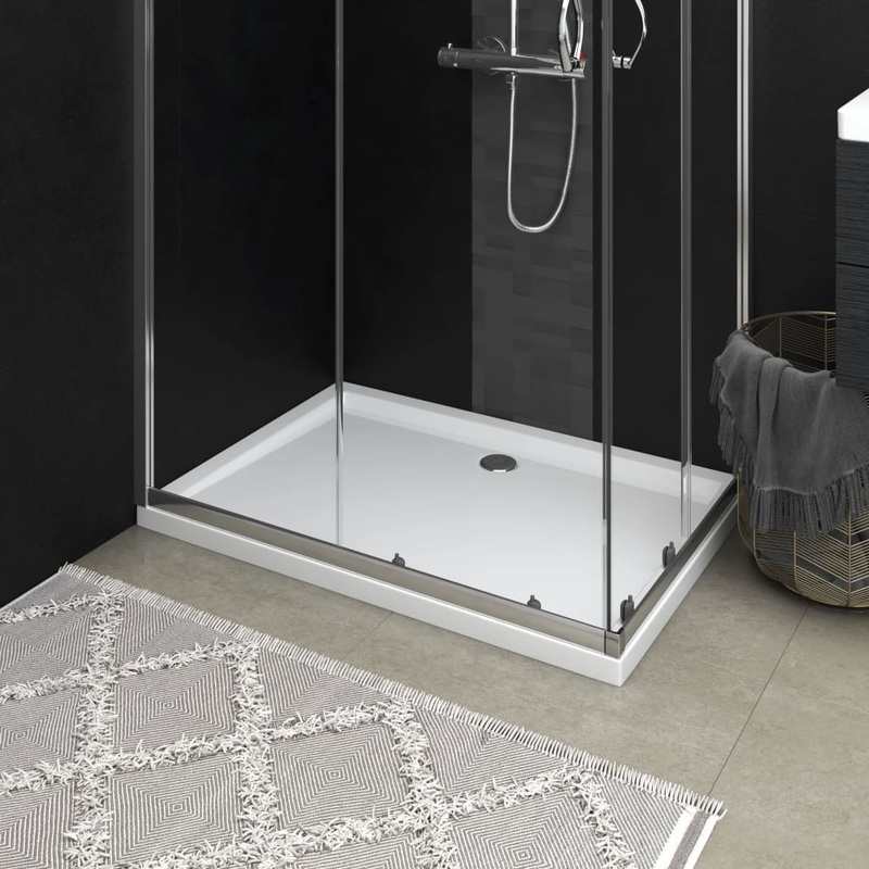Berkfield Rectangular ABS Shower Base Tray White 80×110 cm