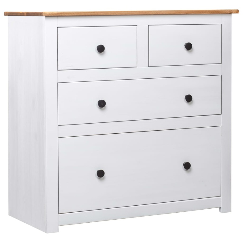 Berkfield Sideboard White 80x40x83 cm Pinewood Panama Range