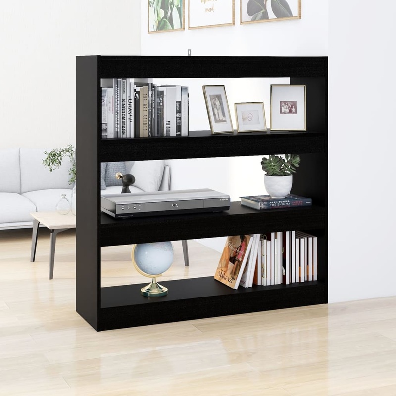 Berkfield Book Cabinet/Room Divider Black 100x30x103 cm