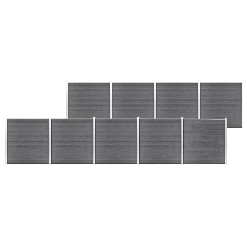 Berkfield Garden Fence WPC 1564×186 cm Grey