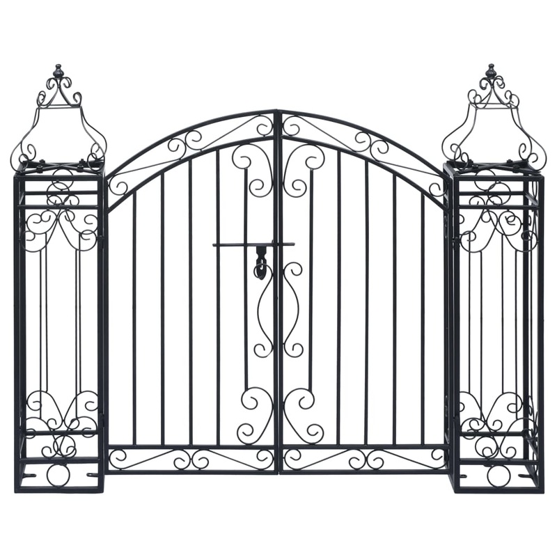 Berkfield Ornamental Garden Gate Wrought Iron 122×20.5×100 cm