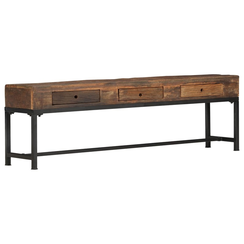 Berkfield TV Cabinet 150x30x46 cm Solid Reclaimed Wood