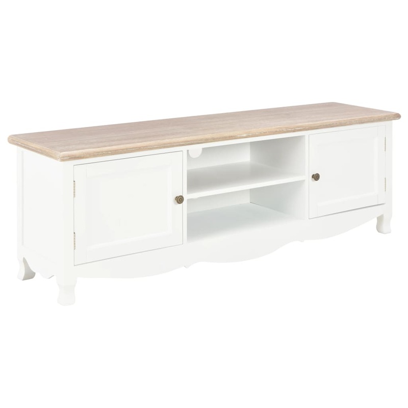 Berkfield TV Cabinet White 120x30x40 cm Wood