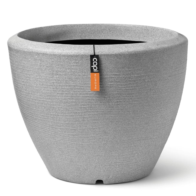 Capi Plant Vase Arc Granite Tapered Low 48×35 cm Ivory