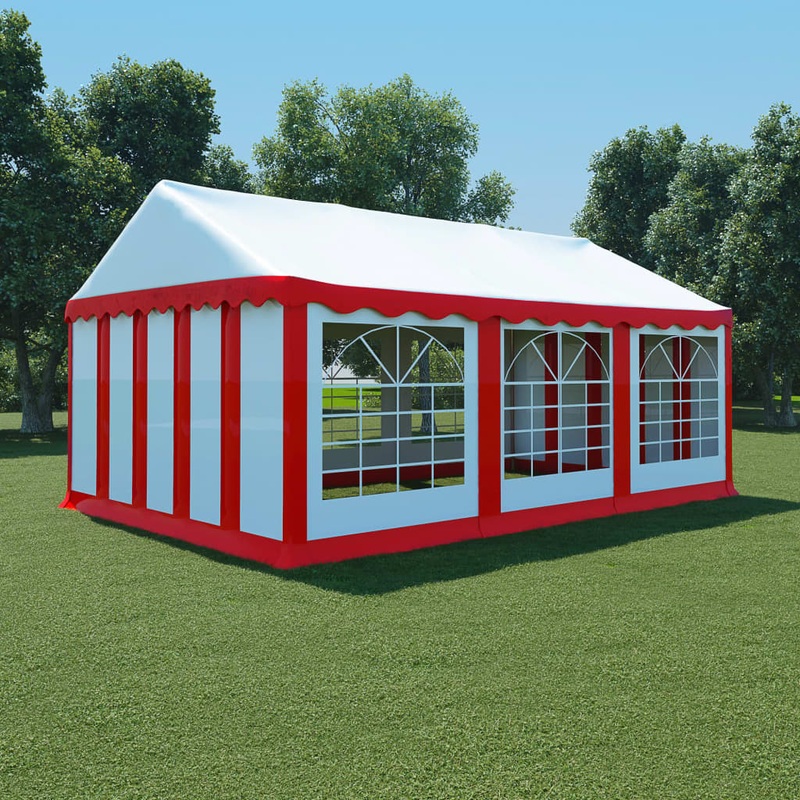 Berkfield Garden Marquee PVC 4×6 m Red and White