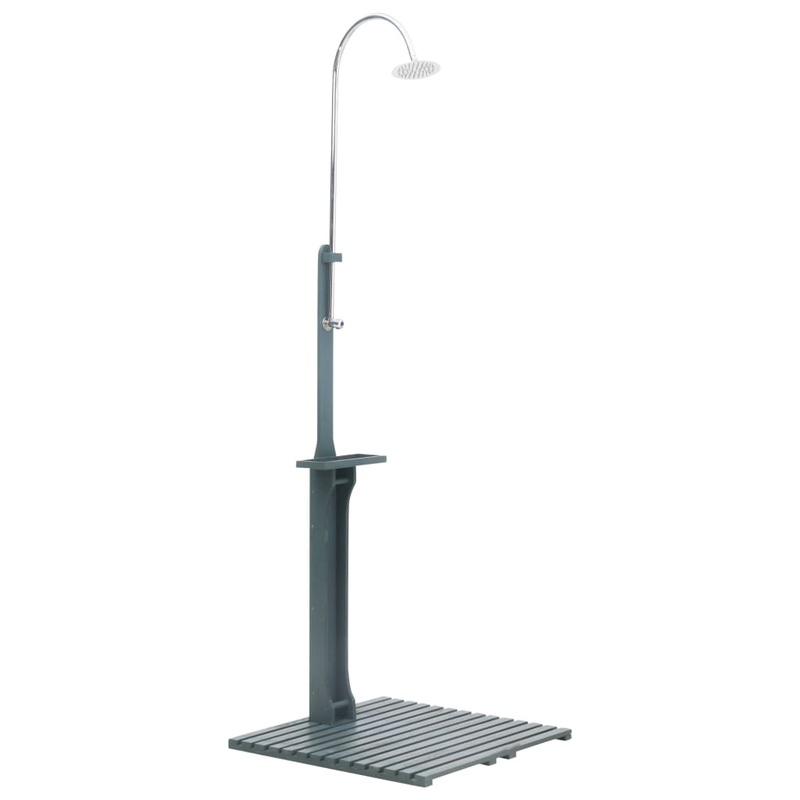 Berkfield Garden Shower Anthracite Wood