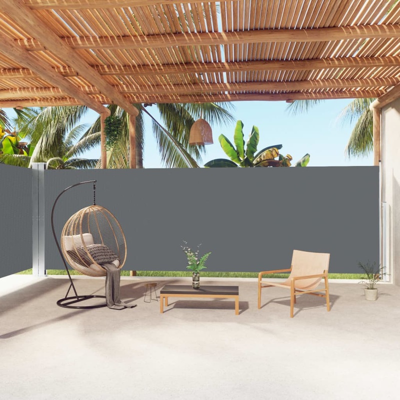 Berkfield Retractable Side Awning Anthracite 200×1000 cm