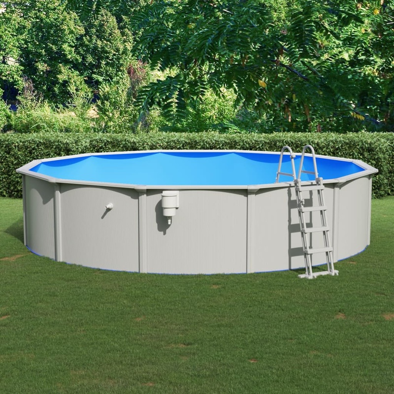 Berkfield Swimming Pool with Safety Ladder 550×120 cm