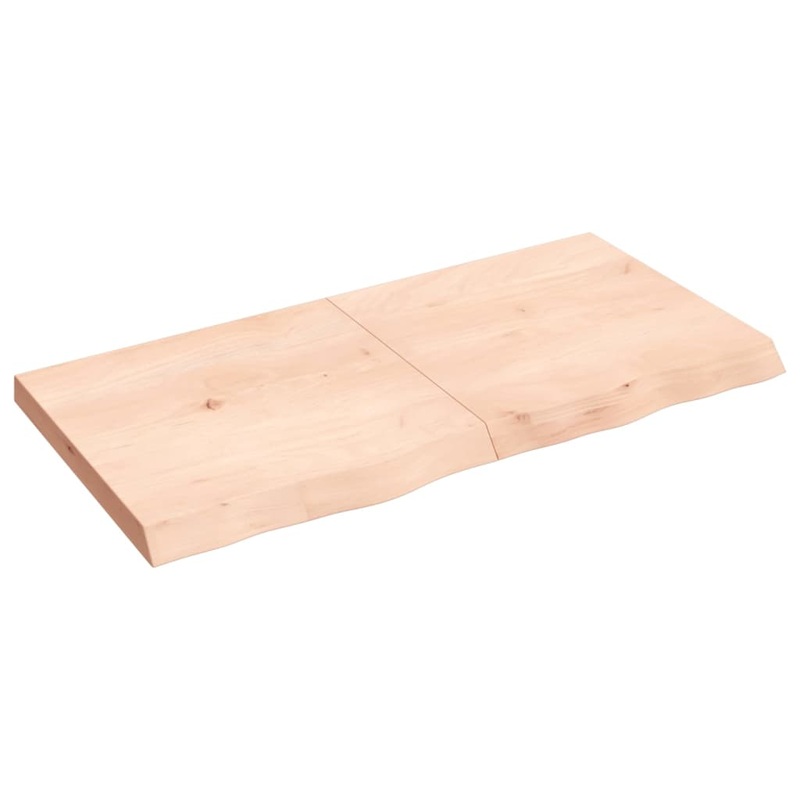 Berkfield Wall Shelf 120x60x6 cm Untreated Solid Wood Oak