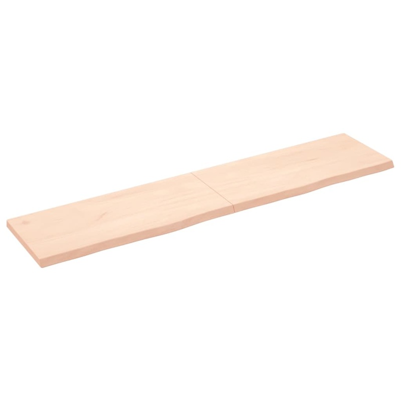 Berkfield Wall Shelf 180x40x4 cm Untreated Solid Wood Oak