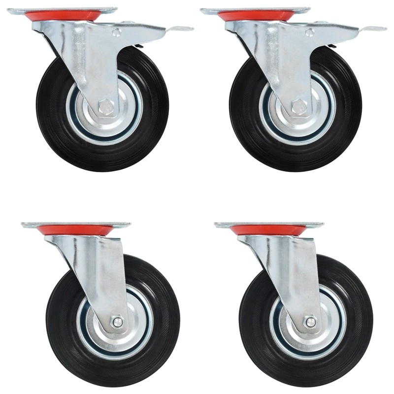 Berkfield 16 pcs Swivel Casters 125 mm