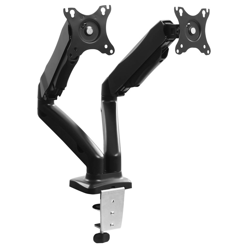 Berkfield TV Monitor Desk Mount 13-27 with Gas Spring Dual Arm