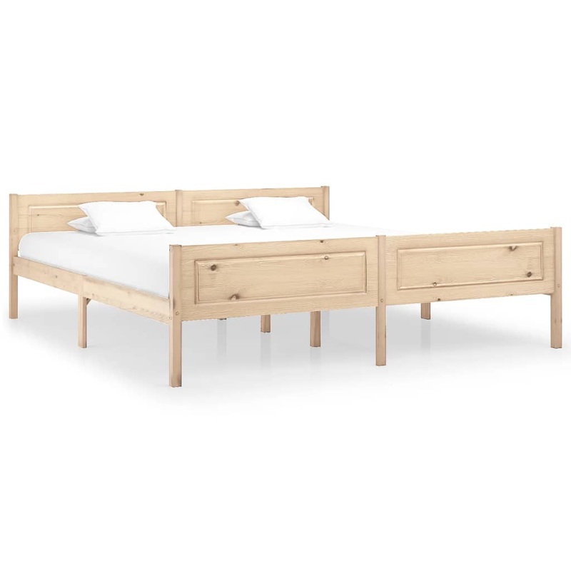 Berkfield Bed Frame Solid Pinewood 180×200 cm 6FT Super King