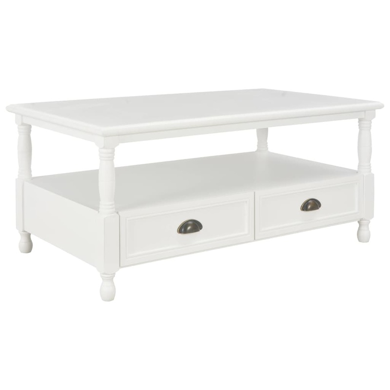 Berkfield Coffee Table White 100x55x45 cm Wood