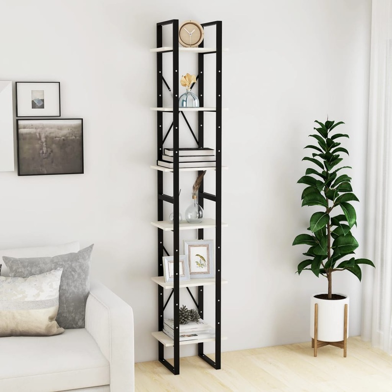 Berkfield High Cabinet White 40x30x210 cm Solid Pine Wood