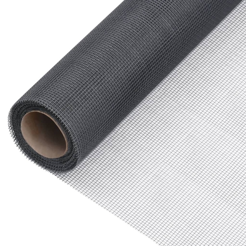 Berkfield Mesh Screen Fiberglass 100×500 cm Grey