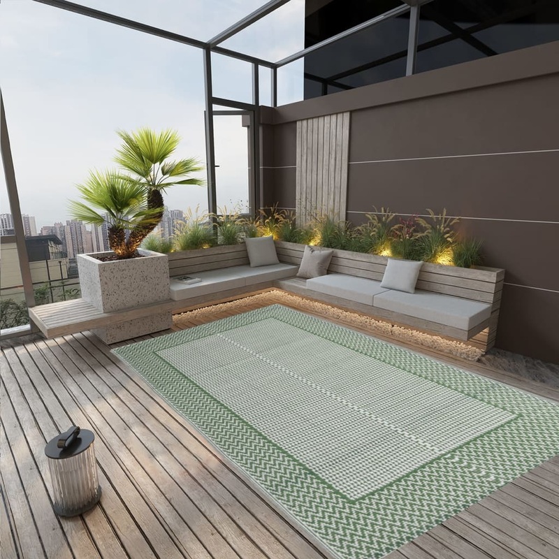 Berkfield Outdoor Rug Green 190×290 cm PP