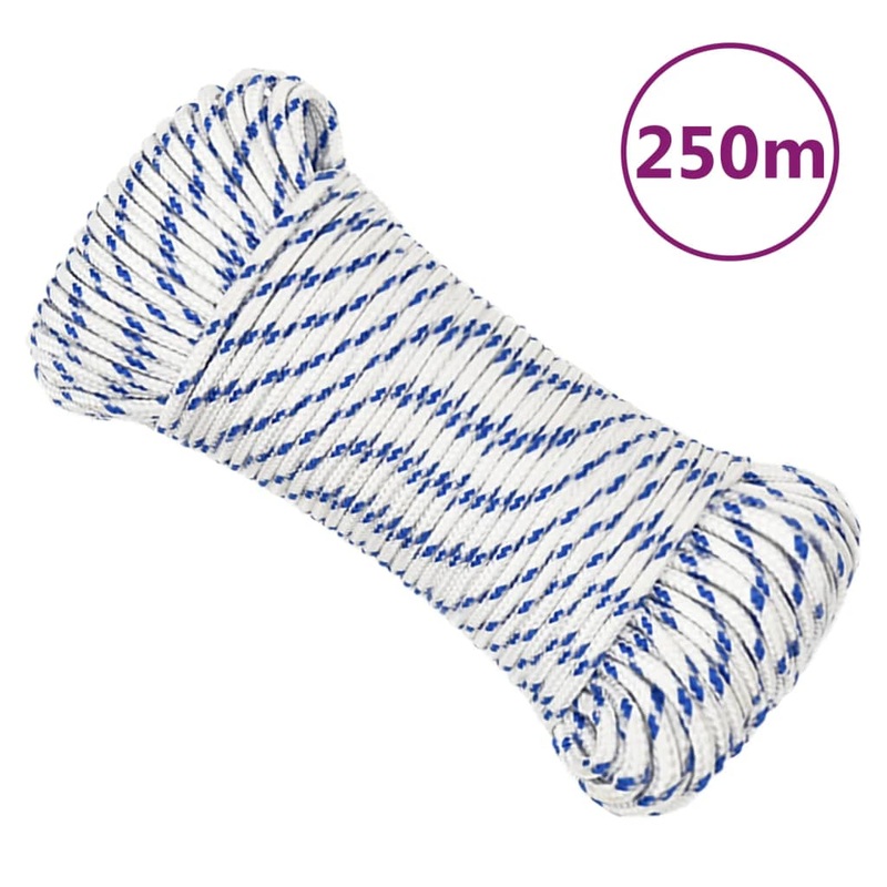 Berkfield Boat Rope White 5 mm 250 m Polypropylene
