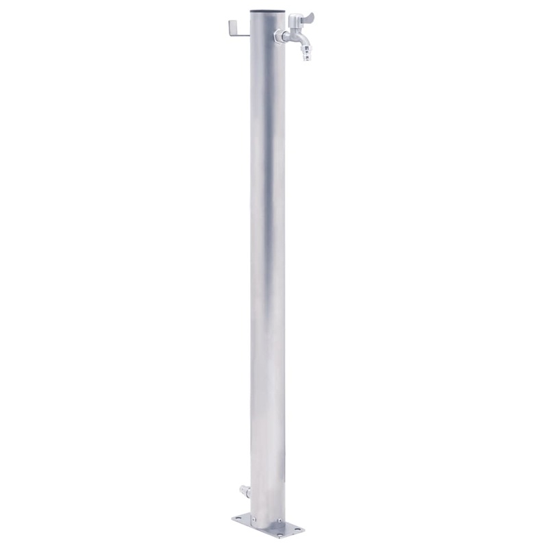 Berkfield Garden Water Column 100 cm Stainless Steel Round