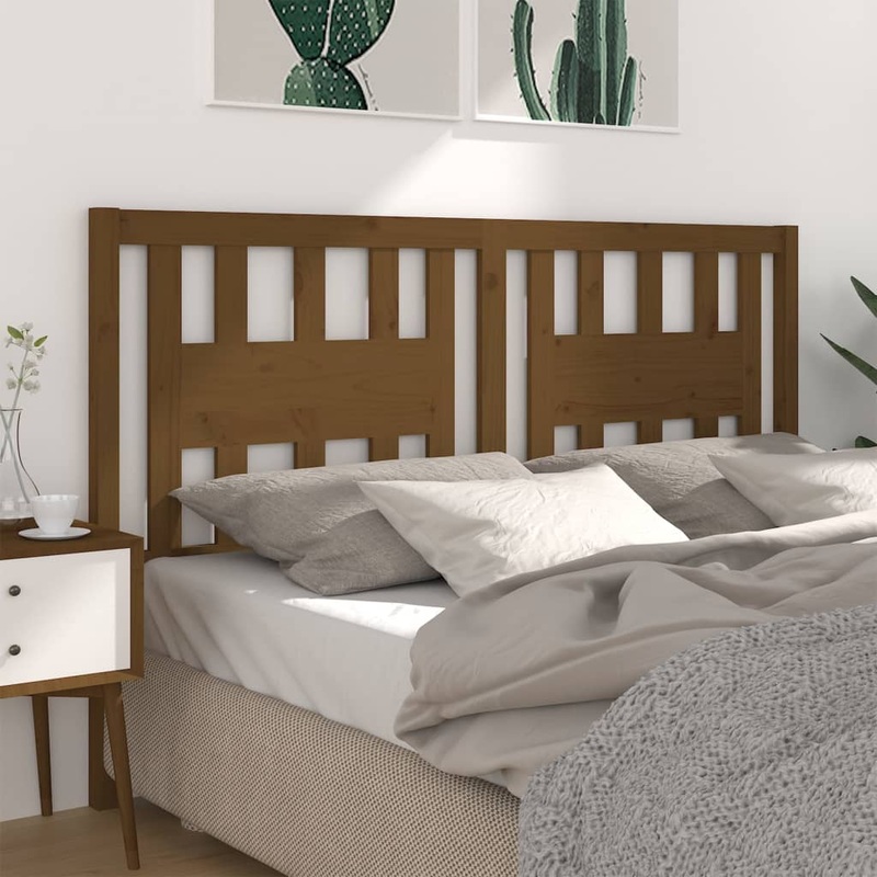 Berkfield Headboard Honey Brown 141x4x100 cm Solid Wood Pine