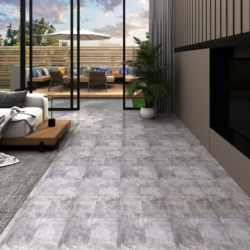 Berkfield Self-adhesive PVC Flooring Planks 5.21 m? 2 mm Cement Brown
